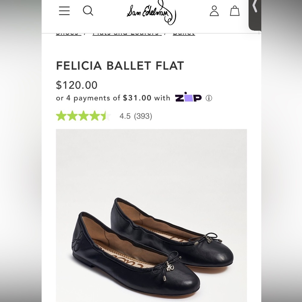 Genuine leather flats size 9.5